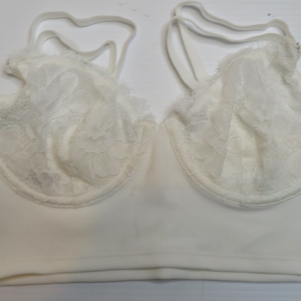 Free People Intimately Bianca‎ Longline Underwire Balconette Bra Ivory XS NWT